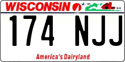 WI license plate 174NJJ