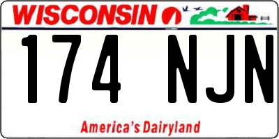WI license plate 174NJN