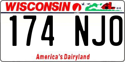 WI license plate 174NJO