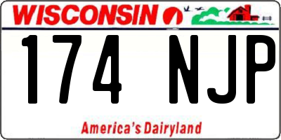 WI license plate 174NJP