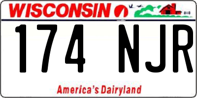 WI license plate 174NJR