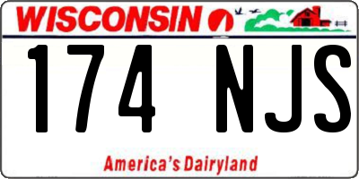WI license plate 174NJS