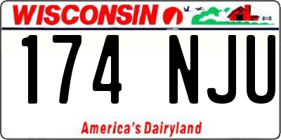 WI license plate 174NJU