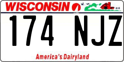 WI license plate 174NJZ
