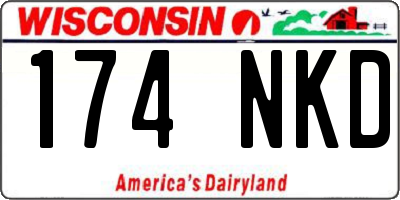 WI license plate 174NKD