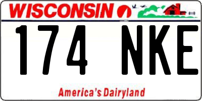 WI license plate 174NKE