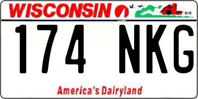 WI license plate 174NKG