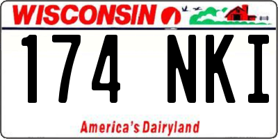 WI license plate 174NKI