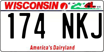 WI license plate 174NKJ
