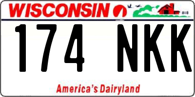WI license plate 174NKK