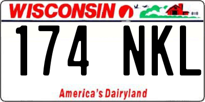 WI license plate 174NKL