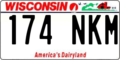 WI license plate 174NKM