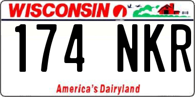 WI license plate 174NKR
