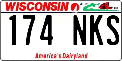 WI license plate 174NKS