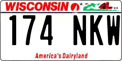 WI license plate 174NKW