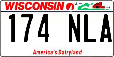 WI license plate 174NLA