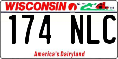WI license plate 174NLC