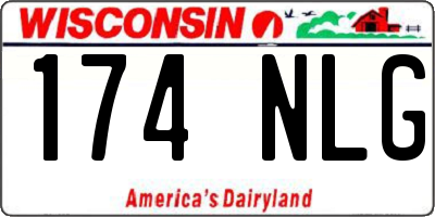 WI license plate 174NLG