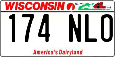 WI license plate 174NLO