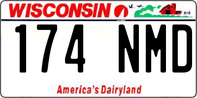 WI license plate 174NMD