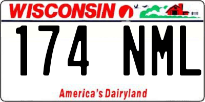 WI license plate 174NML