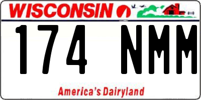 WI license plate 174NMM