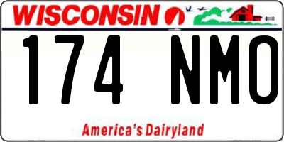 WI license plate 174NMO