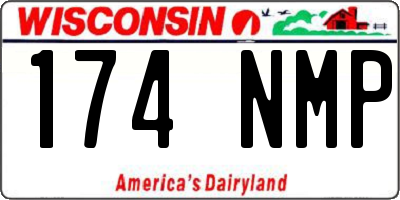 WI license plate 174NMP