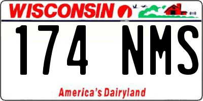 WI license plate 174NMS