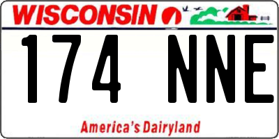 WI license plate 174NNE