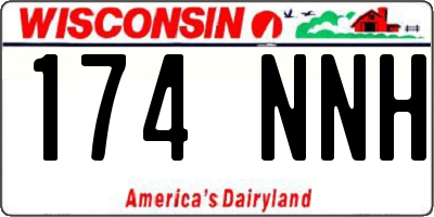 WI license plate 174NNH