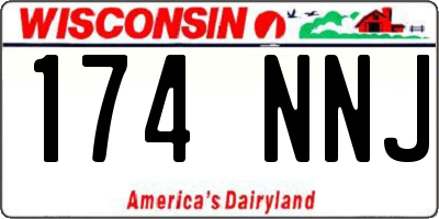 WI license plate 174NNJ