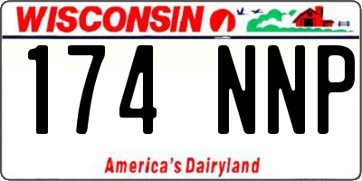 WI license plate 174NNP