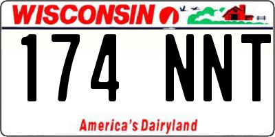 WI license plate 174NNT
