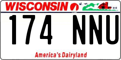 WI license plate 174NNU