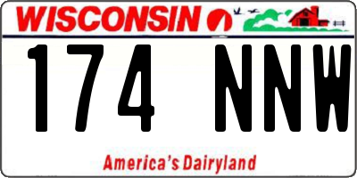 WI license plate 174NNW