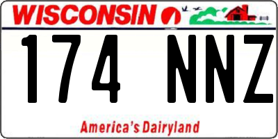 WI license plate 174NNZ