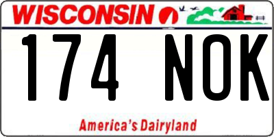 WI license plate 174NOK