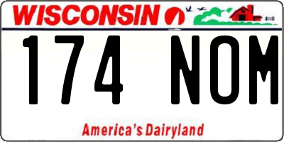 WI license plate 174NOM