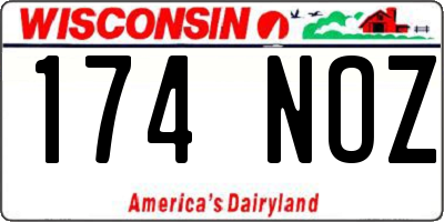 WI license plate 174NOZ