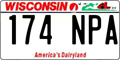 WI license plate 174NPA