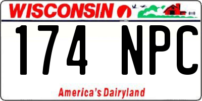 WI license plate 174NPC