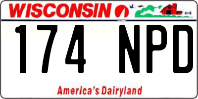 WI license plate 174NPD