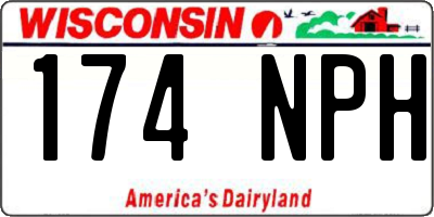 WI license plate 174NPH