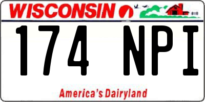 WI license plate 174NPI