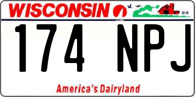 WI license plate 174NPJ
