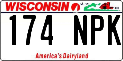 WI license plate 174NPK
