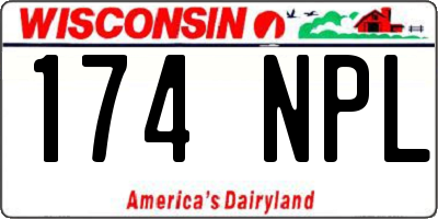 WI license plate 174NPL