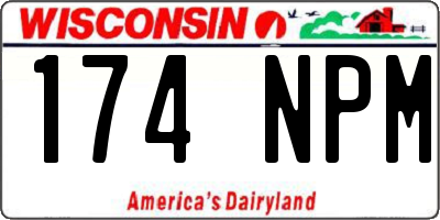 WI license plate 174NPM