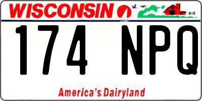 WI license plate 174NPQ